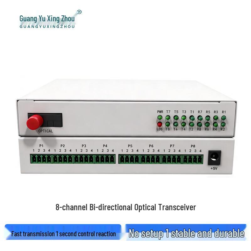 Guangyu Xingzhou 8-Channel Bidirectional Fiber Optic Switch Transceiver