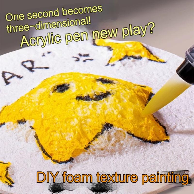 6.5-8cm Foam Texture Painting Paper White/Pink/Yellow Magic 3D Drawing Canvas Sponge Diy Puffy Texture Paper Art Drawing Paper