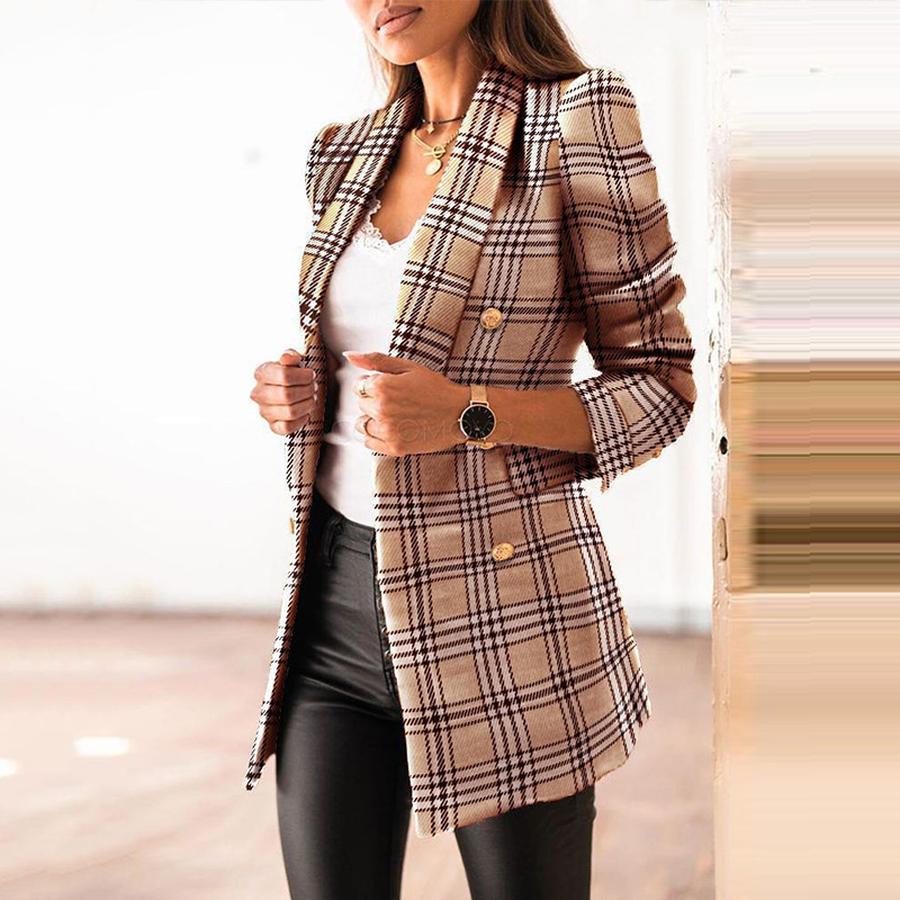 Giacca Blazer Corta da Donna Nuova a Manica Lunga con Stampa Floreale