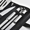 Tragbares Grillwerkzeug-Set für den Außenbereich, Grillset, Grillset, Spatel, Clip, Spieß mit Stoffbeutel zur Aufbewahrung, Grillwerkzeuge