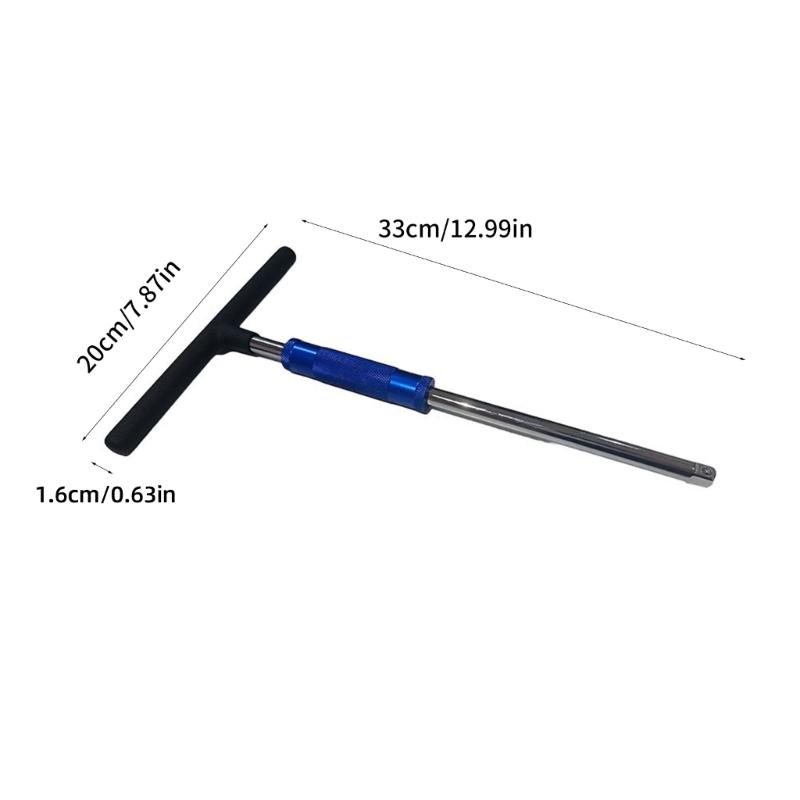 3/8-inch Drive T-Handle Wrench with Long Reach Steel Spanner Hand Tools For Auto Motorcycle Repair