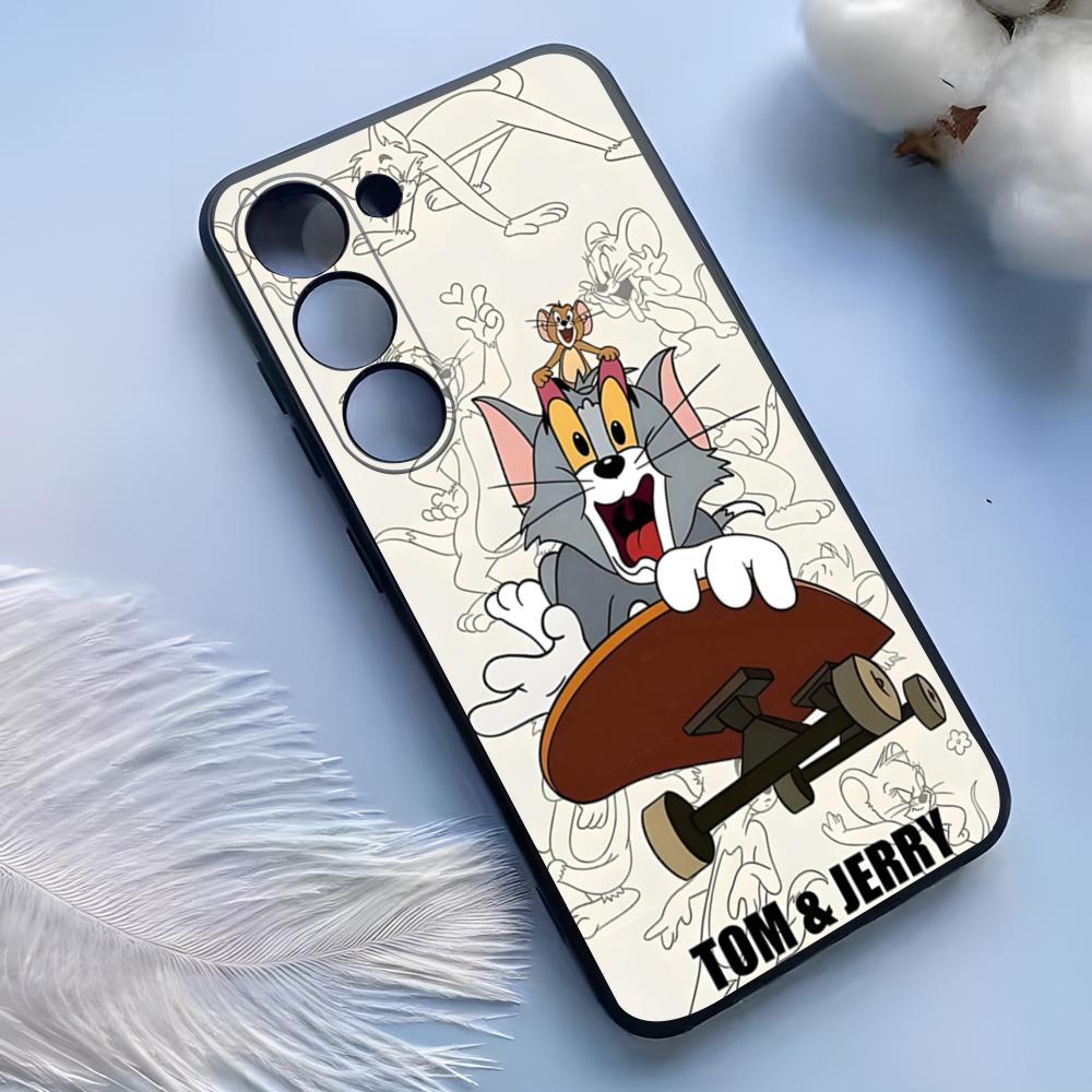 Cartoon T-Tom And J-erry Phone Case For Samsung S25 Ultra S24 S23 S 22 S21 S20 Plus Fe Galaxy A54 A53 A34 A25 A16 A14 A13Cover