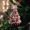 2024 Christmas Hanging Christmas Tree Ornaments Pendant with Candy Cane Ball Gift Box Decor for Home Party Table Decor