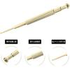Ear acupoint locator stick facial tool spring type brass material detection probe full body use lightweight portable usable on both ends.