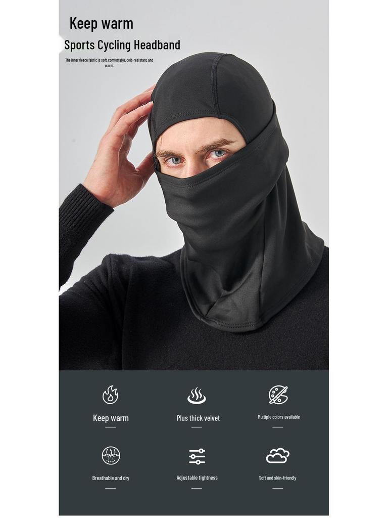 Windproof Fleece-Lined Winter Balaclava: Cold-Proof Motorcycle & Ski Face Protector