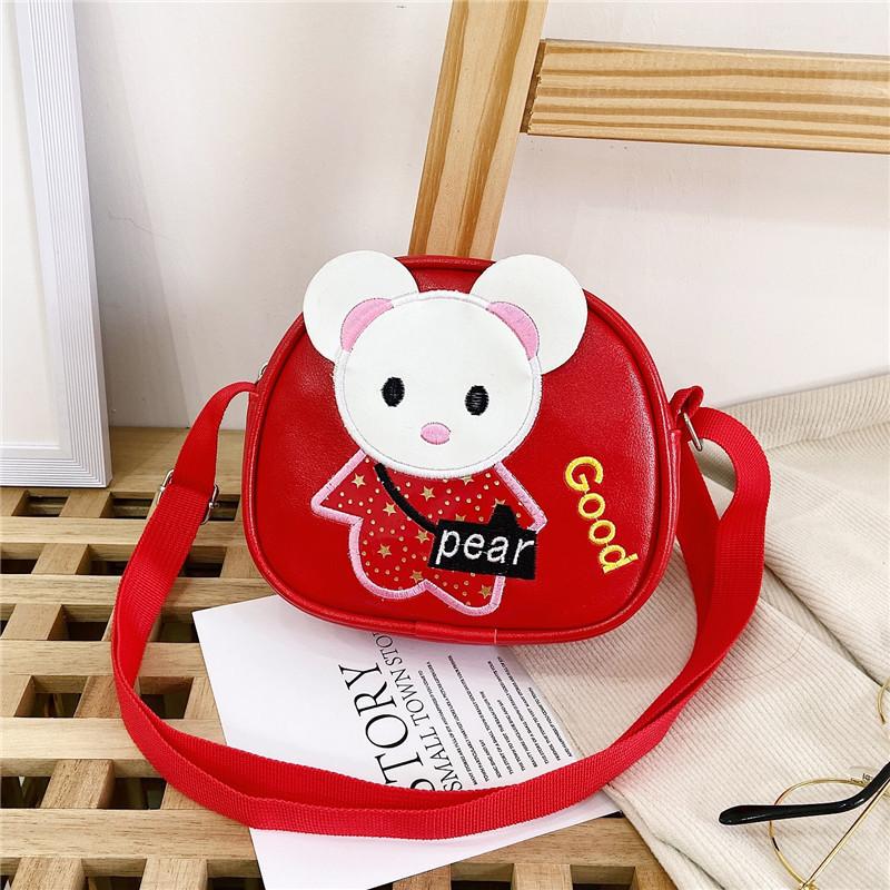 Mouse And Rabbit Shoulder Bag Adjustable Shoulder Strap Childrens Zipper Design