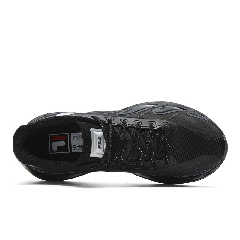 FILA VETTA Cushioning Abrasion Resistant Breathable Lightweight Low top Chunky Sneakers Women's Black/Rabbit Gray F12W623105FBR