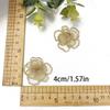 10pcs/Lot Sew On Lace Flower Patches White Sub Gold Organza Flower Appliques for Bridal Wedding Dress Clothes DIY Decoration