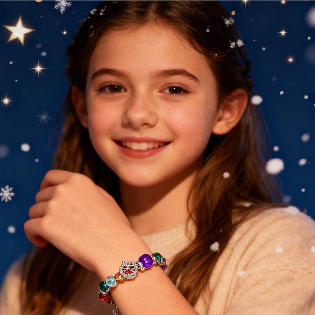 Christmas Advent Calendar Gifts, DIY Bracelet Making Kit For For Child Adult, 24-Days Christmas Countdown Calendar Jewelry Gifts