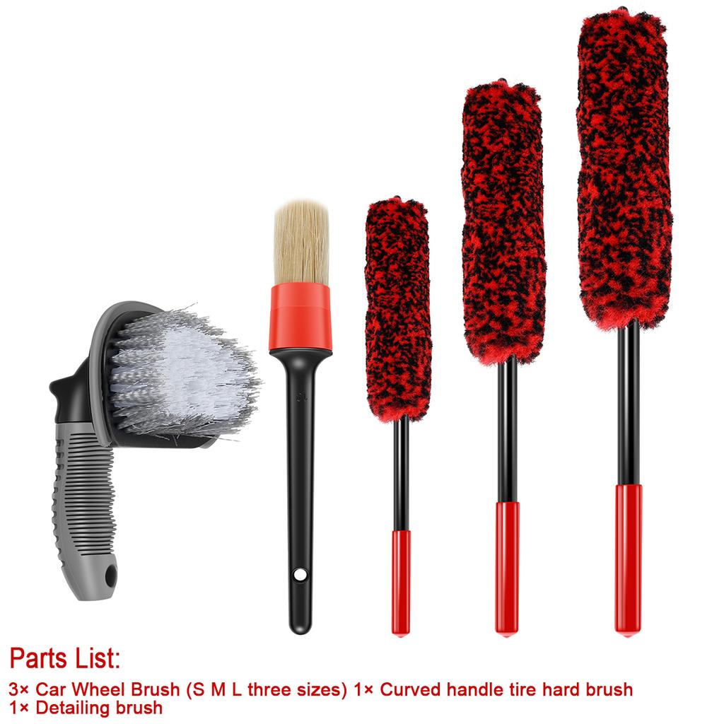 Car Wheel Cleaning Brush Non-scratching Car Wash Super Brush Portable Detailing Brush Car Maintenance Cleaning Tools