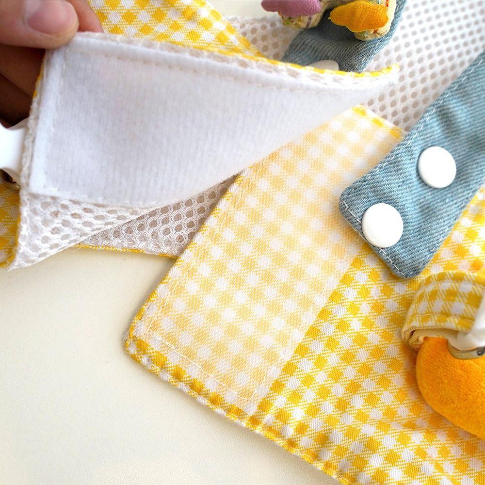3 szt./zestaw Oddychający materiał Zestaw smyczy trakcyjnej dla zwierząt Design kaczki i żaby Uroczy kapelusz Smycz dla psa Ubranka dla szczeniaka Wychodzący kot Szelki piersiowe dla kota