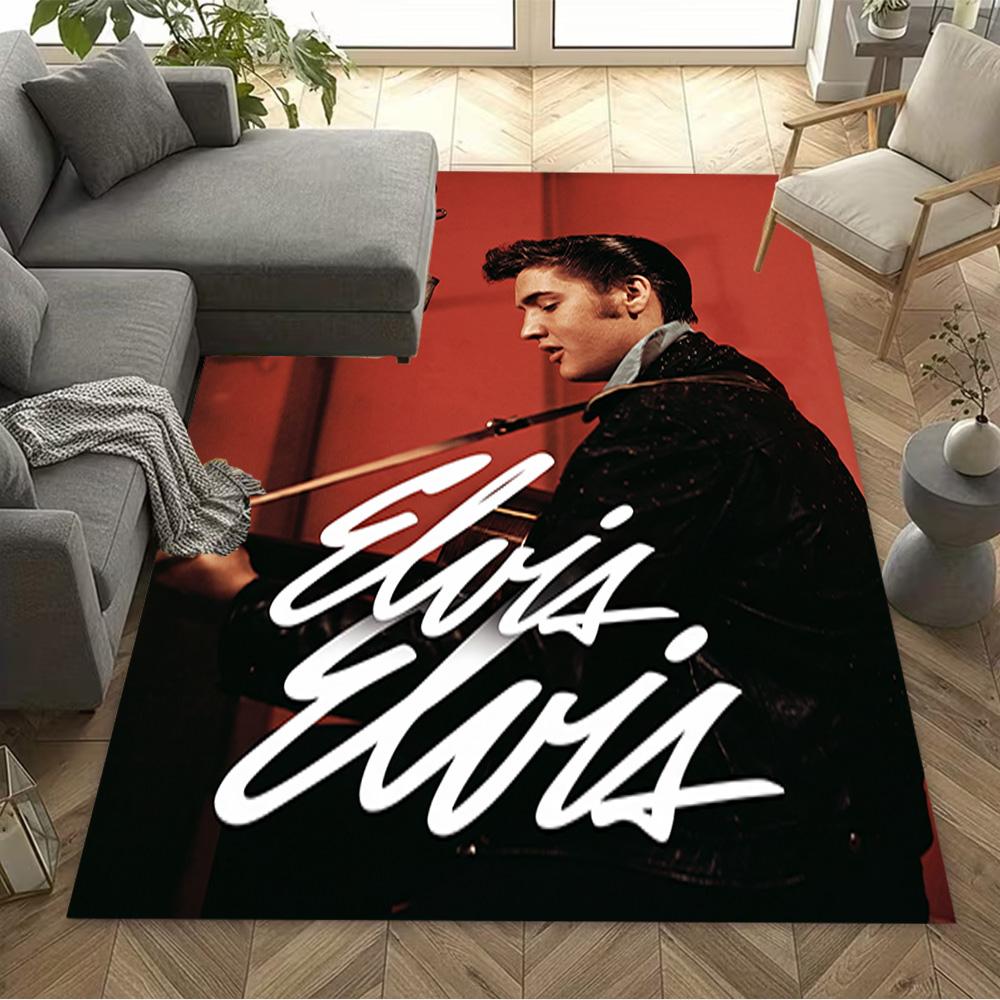Elvis Presley: Rock 'n' Roll King Carpet Perfect for Playrooms Game Room Entryway Living Rooms Antislip Carpet Anime Office Decor Wedding Party Gift