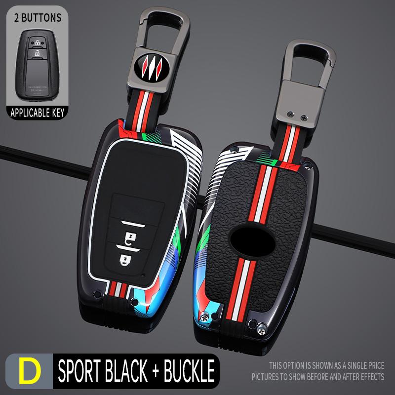 Car Key Case Cover Protective Shell Fob For Toyota Prius Camry Corolla C-HR CHR RAV4 Prado 2018 2022 Car Key Decoration Shell