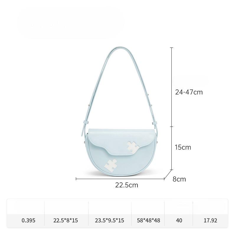 

Сумка-седло женская простая сумка через плечо Oblique Span Bag синий