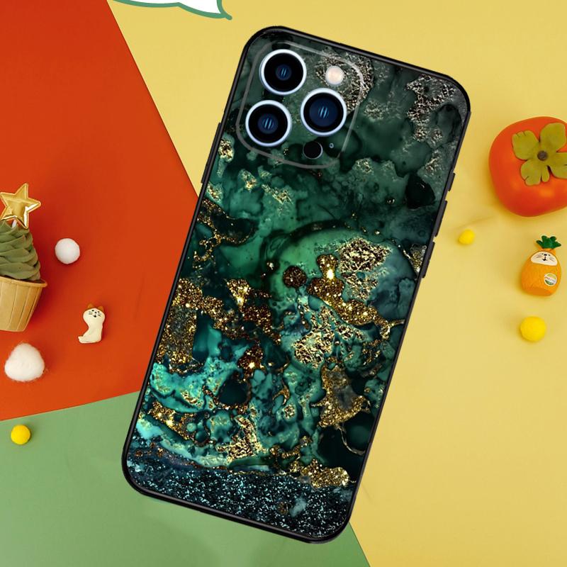 

Luxury Gold Foil Art Phone Case For iPhone 17 Pro Max 16 14 13 12 11 15 Pro Max Plus 12 13 Mini 16e 17 Air Cover iPhone 17 Pro
