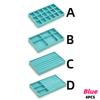 4 Pack Velvet Jewelry Organizers Featuring Multi-Section Display Board for Rings Earring Bracelet Necklaces Brooches and Watches