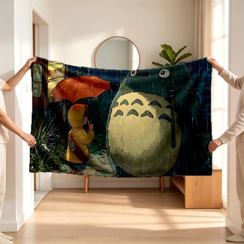 Minu naaber Totoro (1) Flanell-tekk pehme aktsent magamistoale ja elutuppa ning hubane kodune kingitus