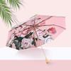 Three-Fold Double-Layer Chinese Style High-End Umbrella - Sunshade, Sunscreen, Rain & Shine, Anti-UV Protection