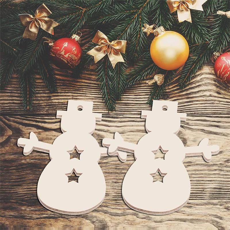 Christmas Decoration Wooden Pendant Hanging Christmas Tree Ornament DIY for Home Room Decor New Year 2026 Party Gift Accessory