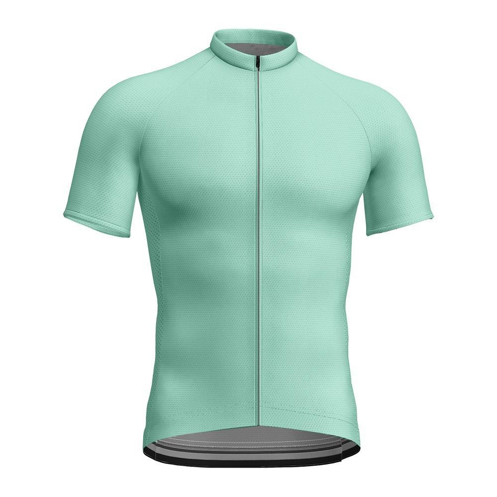 New Summer Solid Color Series Printed Short-sleeved Men's and Women's Sports Tops Mountain Bike Cycling Clothes