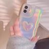 Laser 3D Love Heart Phone Case for iPhone 15 Promax- Soft Silicone Drop-Resistant iPhone Cover for Apple iPhone 15/14/13/12/11/xr/xs for Lady Girl