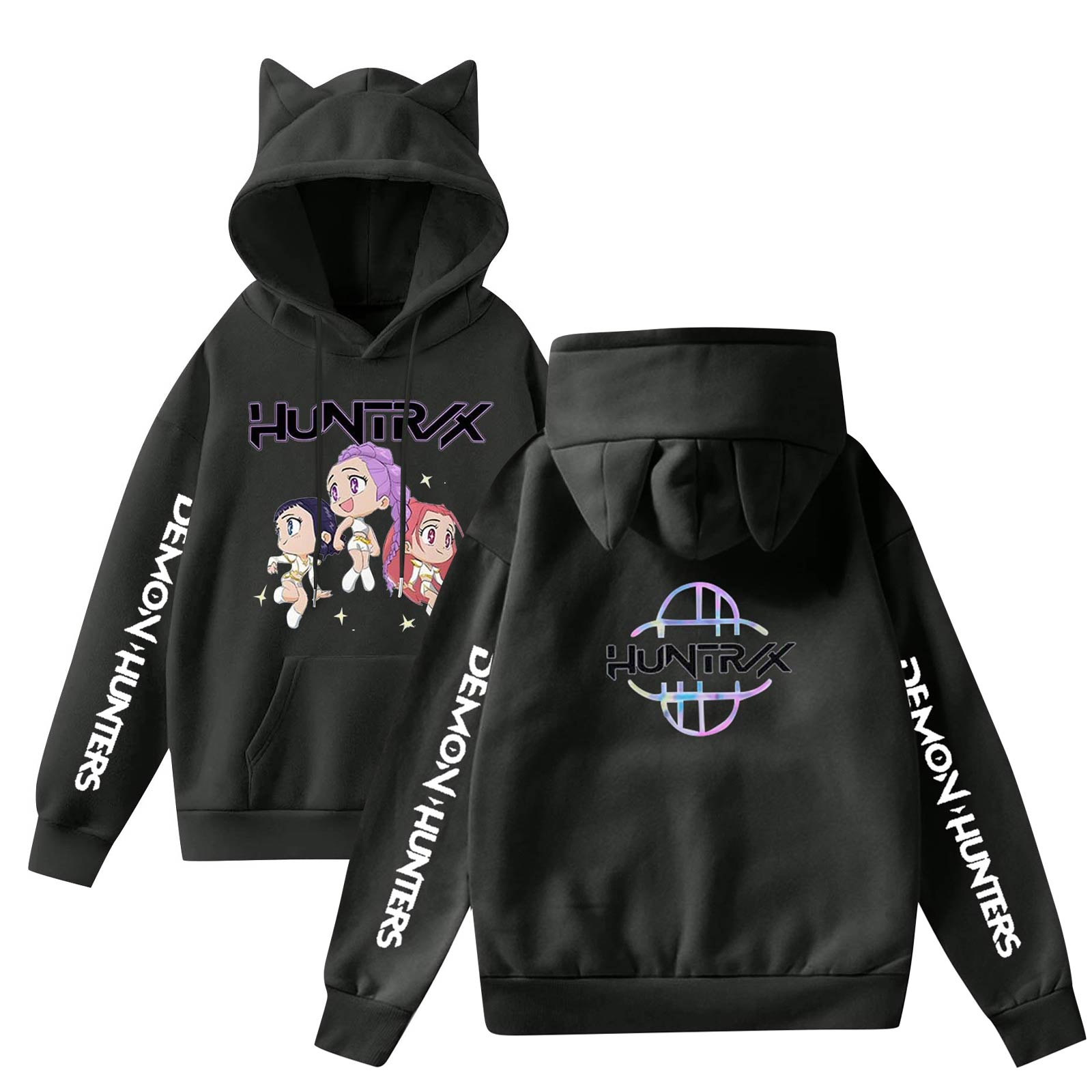 

Женская мода повседневная толстовка с капюшоном с длинным рукавом и круглым вырезом с карманами XL