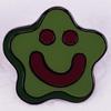 Smiling Green Face Star Kimchi Brooch - Cute Cartoon Metal Pin for Clothes or Backpacks