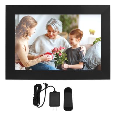 WiFi digitální fotorámeček 10,1 palce 1280x800 dotykový displej chytrý cloudový fotorámeček US zástrčka černý