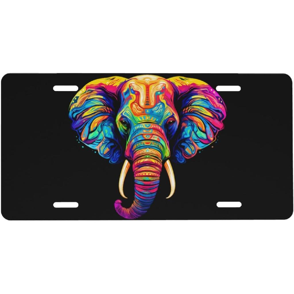 Evil Smile Monster Face Front License Plate for Women Car Vanity Plates Decorative Aluminum Metal Cute Novelty License Plate Cover for Men 6x12 Inch