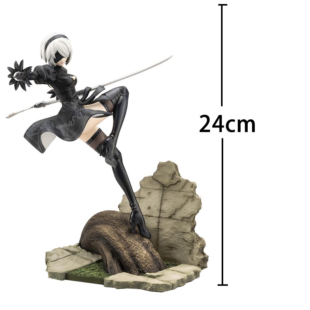 

Anime 2B figure 2B Yorha No.2 Type B action Figure Model Warrior statue Collection Ornament Cartoon Model Toy Anime Gifts 24cm