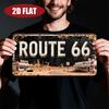 D Flat Pc Vintage Road Marker Plaque Black And White Retro Highway Sign for WallMounted Garage Suitable for Man Cave