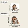 Funny Monkey Reading Newspaper On Toilet Seat Sticker Bathroom Decor Removable Self-Adhesive Decal