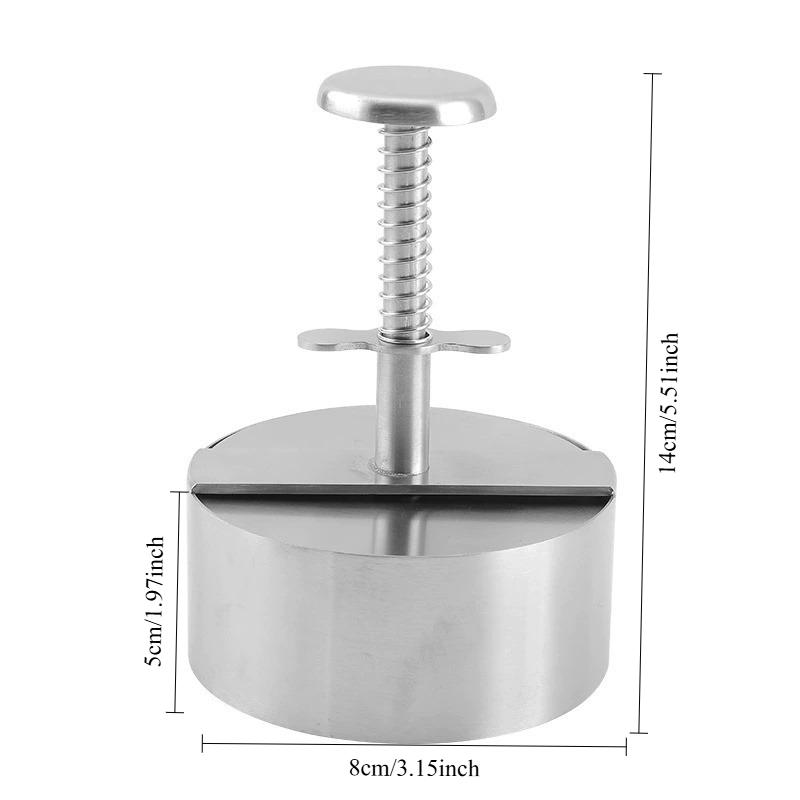 

Stainless Steel Meat Cake Mould Hamburg Meat Compactor Rice and Vegetable Roll Mould for Making Meat Patties and Thin Burgers