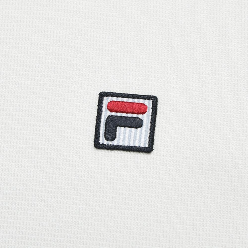 Fila Heritage Fashion Retro Classic Casual Simple Solid Comfortable Versatile Cotton Loose Short Sleeve Polo Shirt Men Tops Cloud-White F11M628116FWT