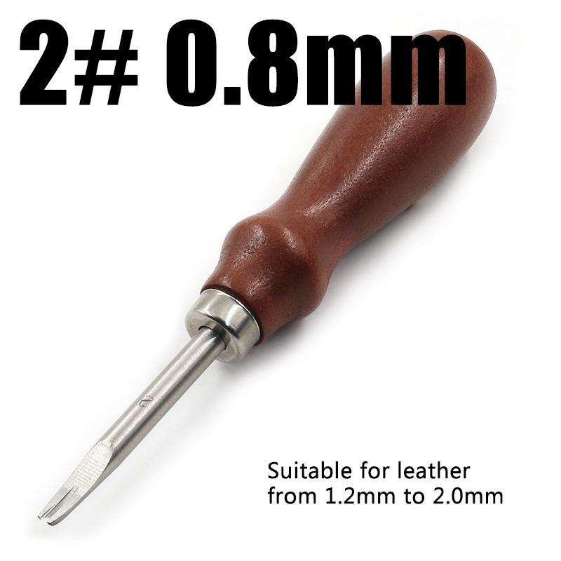 

1pc Hand Leather Chipping Edger, DIY Leather Craftswork Carving Tool, Wooden Handle Trimmer, Leather Bag Edge Punch Making Tool