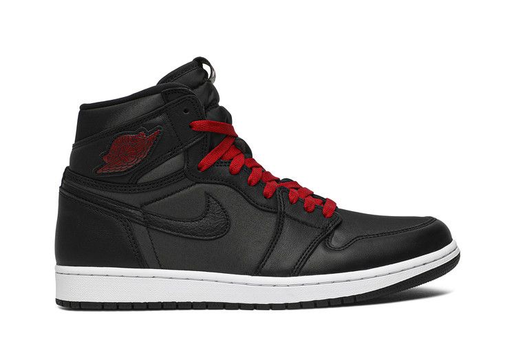 Jordan 1 Retro High Black Satin Gym Red