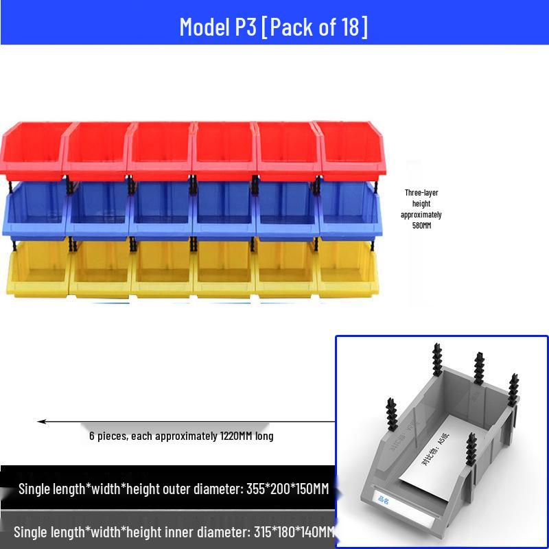 Plastic Component Storage Box with Adjustable Sections