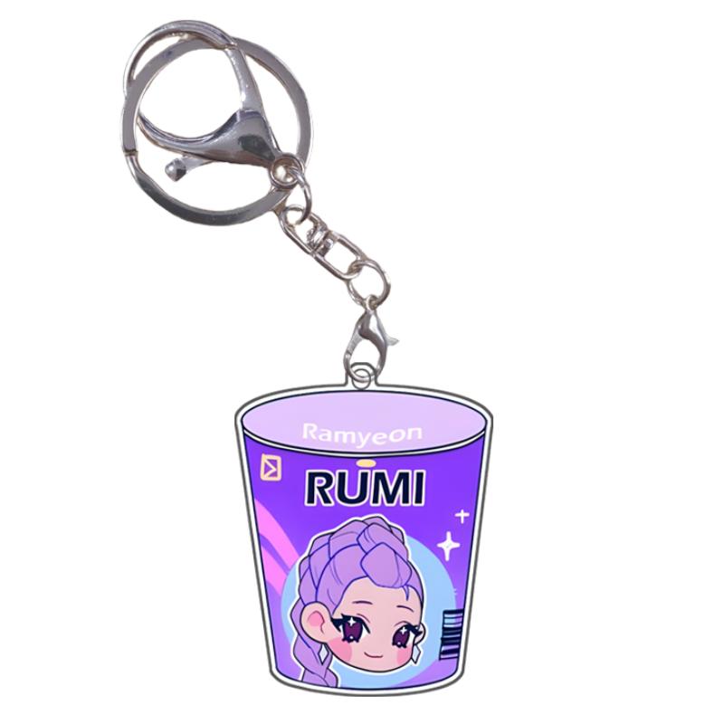 Acrylic Keychain KPop Demon Hunters Rumi Mira Zoey Jinu Baby Saja Celine Bobby Cartoon Anime Characters Gift Pendant Decoration