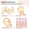 24 Pcs Baby Bottle Opener, Popping Girl Bear Footprint Keychain Bottle Openers with Pink Gift Box, Baby Shower Party Favors for Guests, Wedding