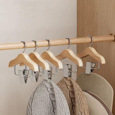 With Clip Pet Clothes Hook Solid Wood Mini Hanger New Coat Hanging Rack