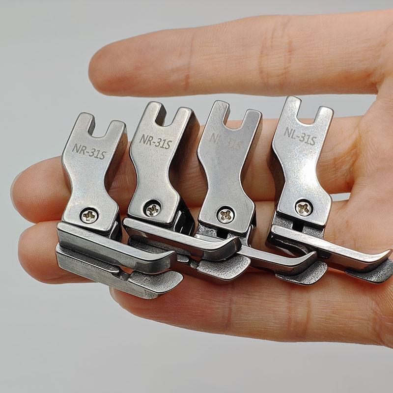 2PCS NR-31S NL-31S Right Left Stitch in Ditch Guide Presser Foot For Pack Waist Hidden Industrial Lockstitch Sewing Accessories