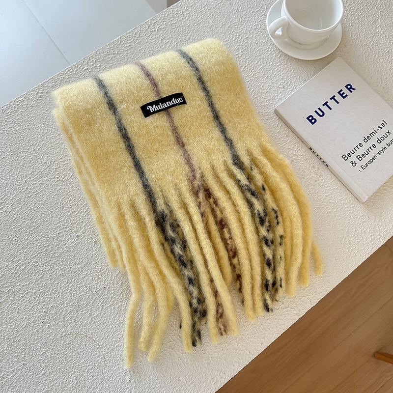 Women's Scarves with Tassel Men's and Women's Autumn and Winter Temperament Scarves