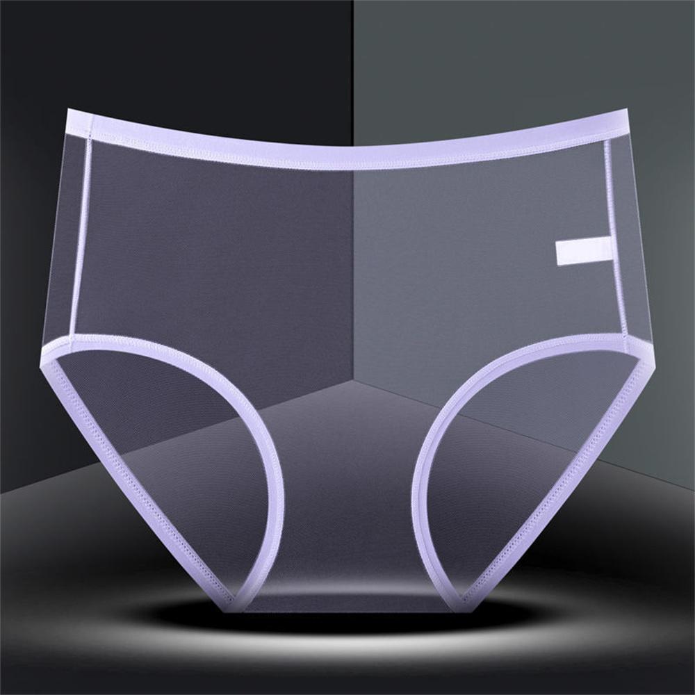 1/2pcs Full Transparent Briefs for Women Perspective Underwear Sexy Low Waist Panties Lingerie Plus Size L-XXXL