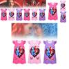 Charming New Kids Flying Sleeve Dress Descendants 4 Halloween Girl's Nightgown With Milk Silk Fabric Ideal For Summer Wear