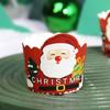 50 Stück Papier Weihnachten Cupcake Wrapper Weihnachtsmann Elch Schneemann Pinguin Muffin Cupcake Liner DIY