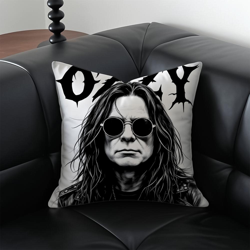 singer rock OOzzy OOsbourne Cushion Cover Pillow Case Antidustmite Invisible zipper silky plush cushion