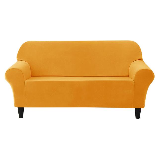 European Appearance Style Sofa Cover For Living Room Area Spandex Stretch Plush Armchair Couch Covers Home Decor Solid Colour Furniture Protector