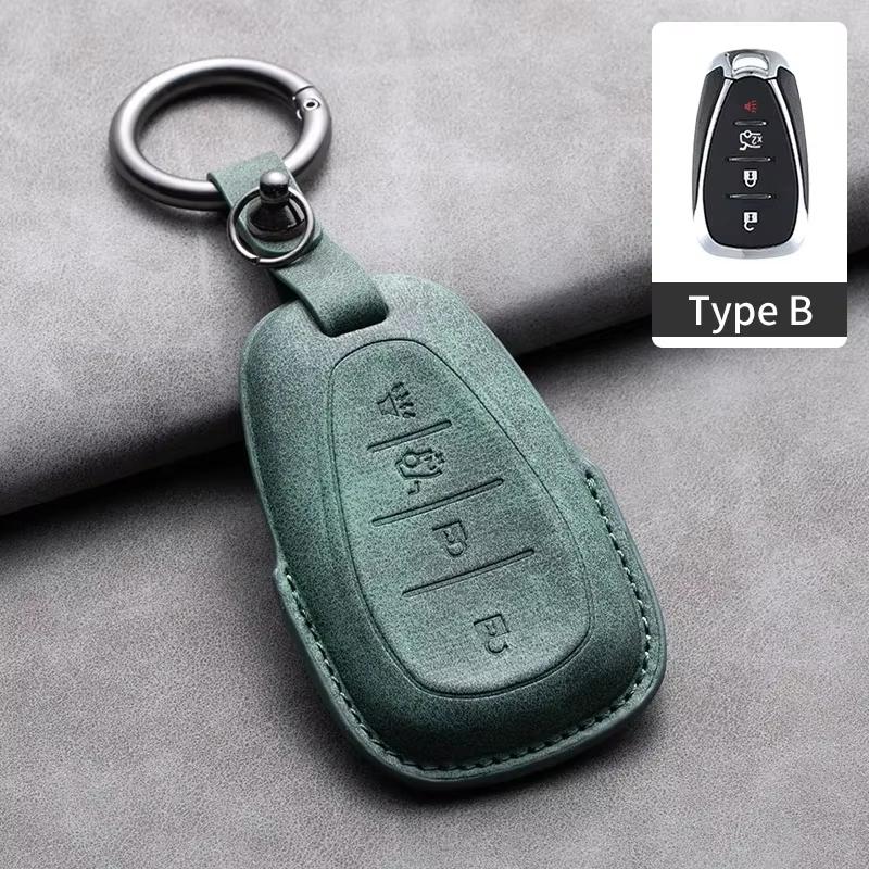 Car Key Case Cover Protective Shell For Chevrolet Chevy Malibu Camaro Cruze Traverse Spark Equinox Sonic Volt Suede Car Keychain