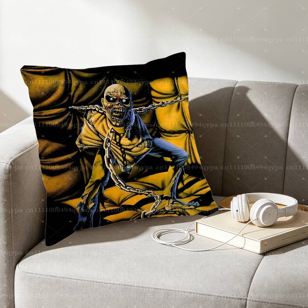 IIron Maiden Senjutsu Square Cushion Pillow Case Sofa BedroomLiving Room Backrest Multiple Sizes Washable Covers
