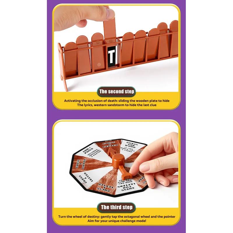 Non-Toxic New Cowchildren Magnetic Mysterious Executioner Guessing Game Gallows Collapse Tabletop Word Game Family Party Game Christmas Toy